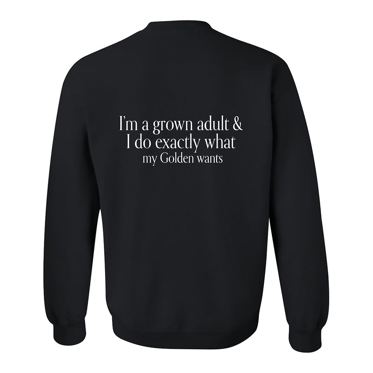 Sweatshirt, Grown Adult, Black, back