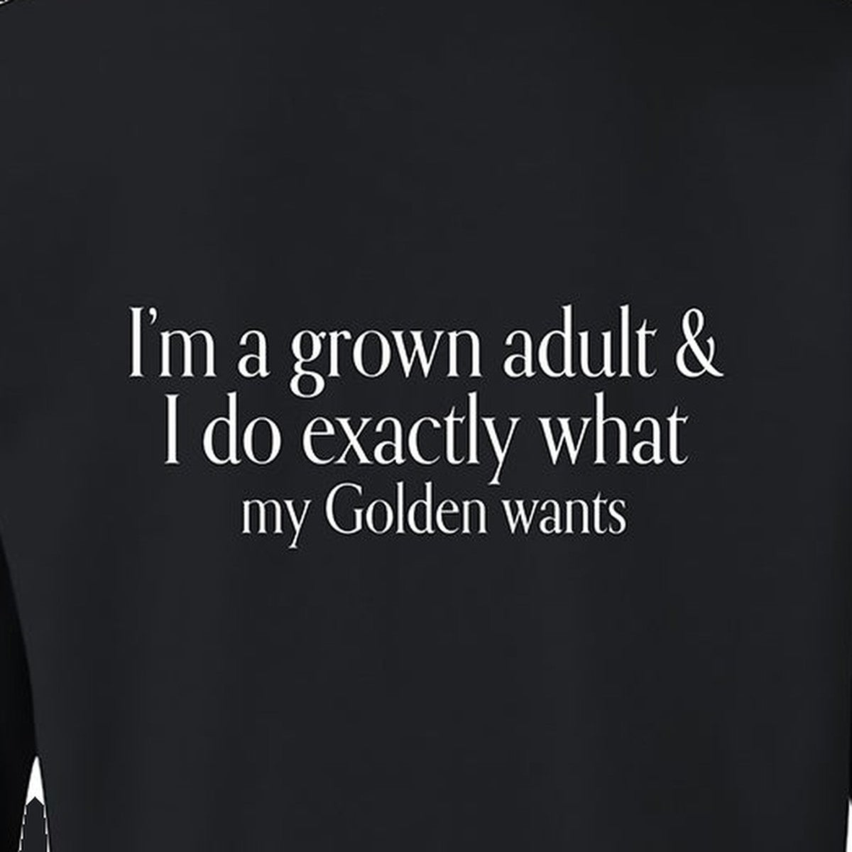Sweatshirt, Grown Adult, Black, saying close-up