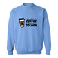 Sweatshirt, Coffee & Golden, Blue, front