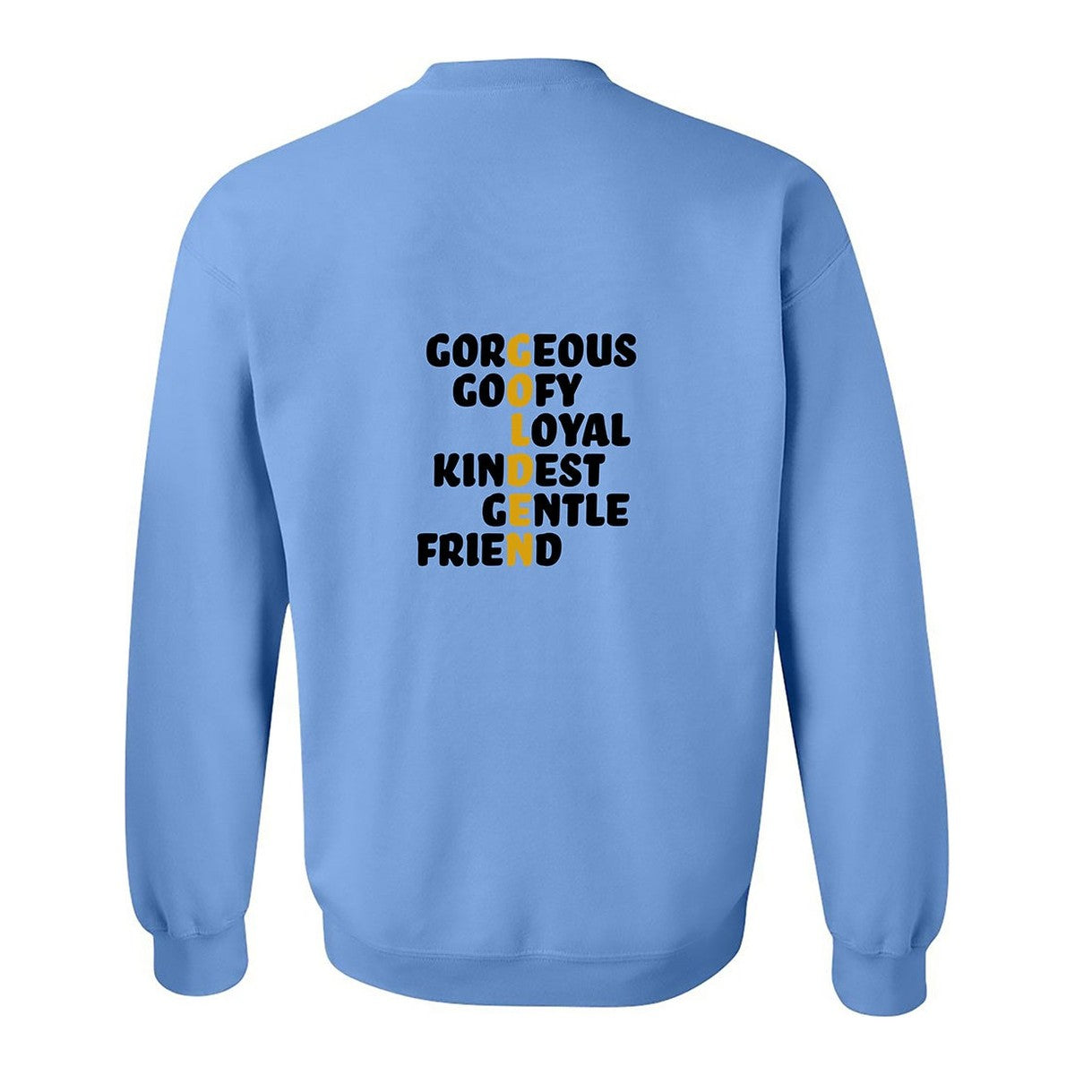 Sweatshirt, Golden, Blue, back