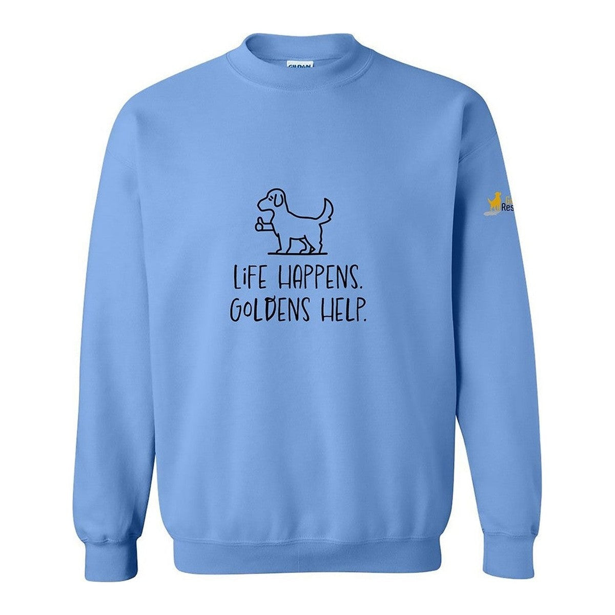 Sweatshirt, Life Happens, Blue, front