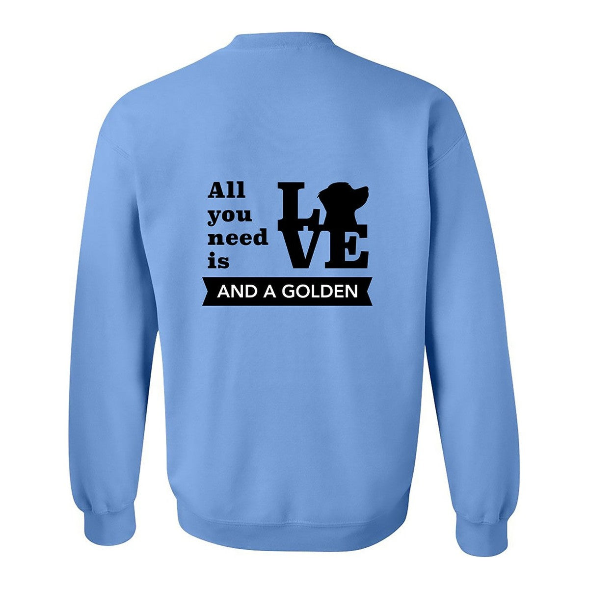 Sweatshirt, All You Need Is Love, Blue, back