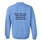 Sweatshirt, Share Your Life, Blue, back