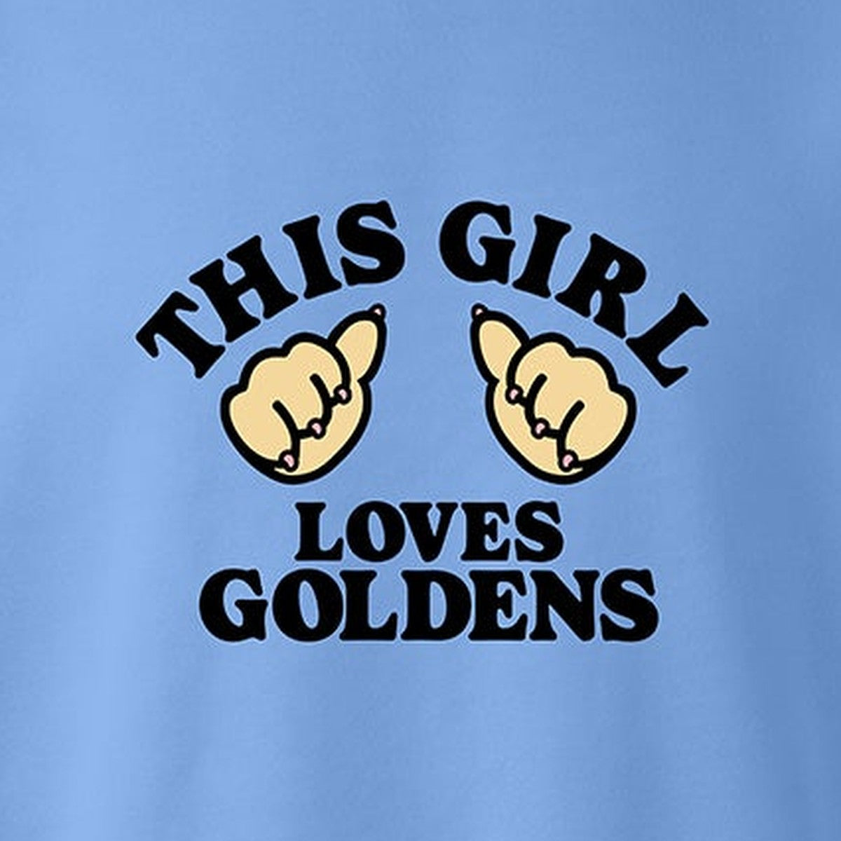 Sweatshirt, This Girl, Blue, saying close-up