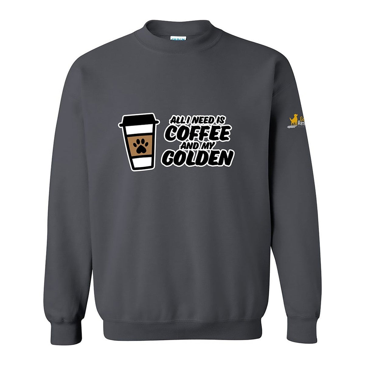 Sweatshirt, Coffee & Golden, Grey, front