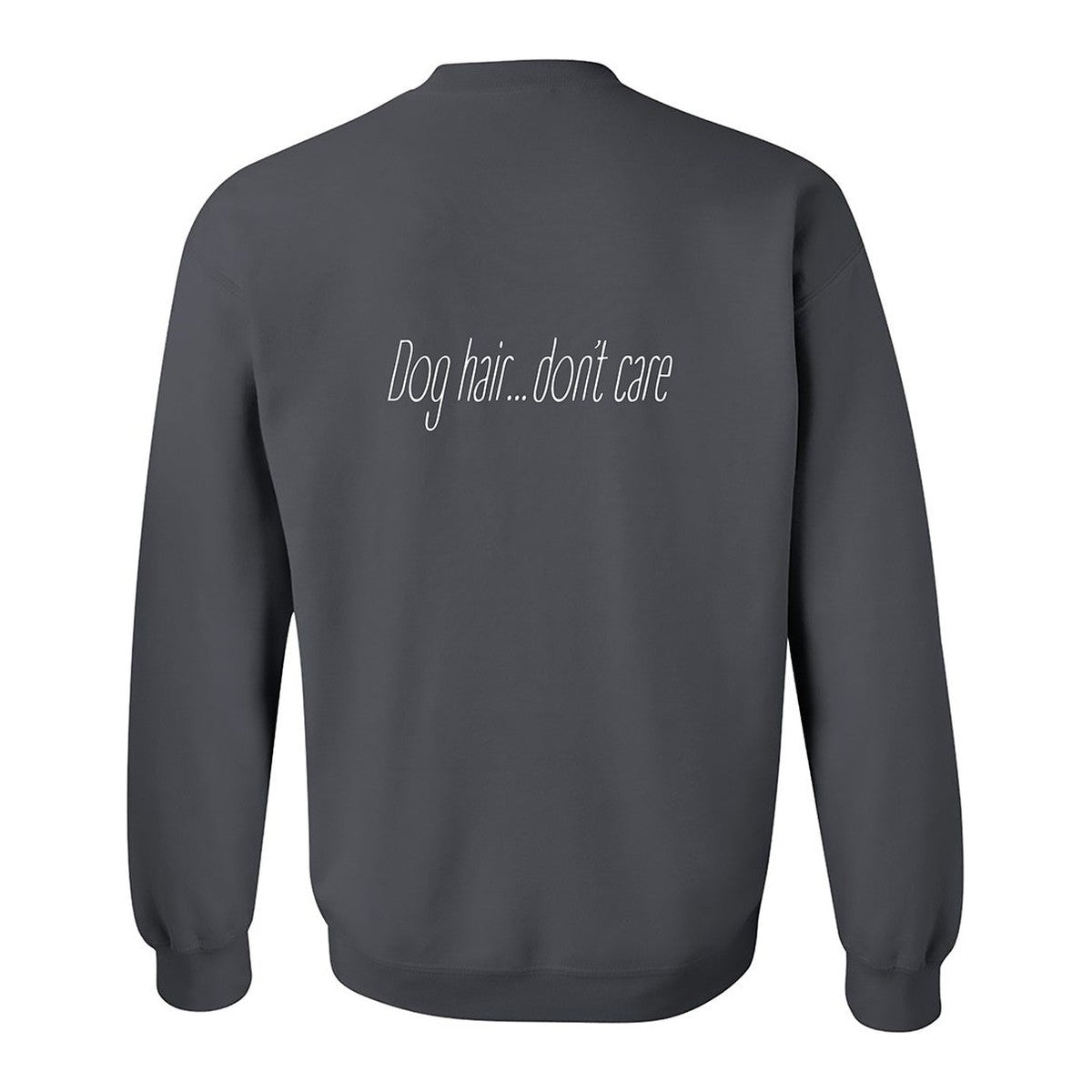 Sweatshirt, Dog Hair, Grey, back