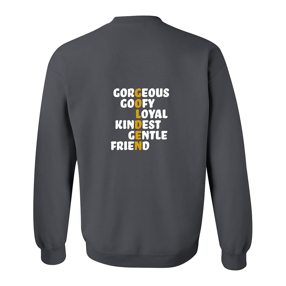Sweatshirt, Golden, Grey, back