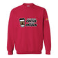 Sweatshirt, Coffee & Golden, Red, front