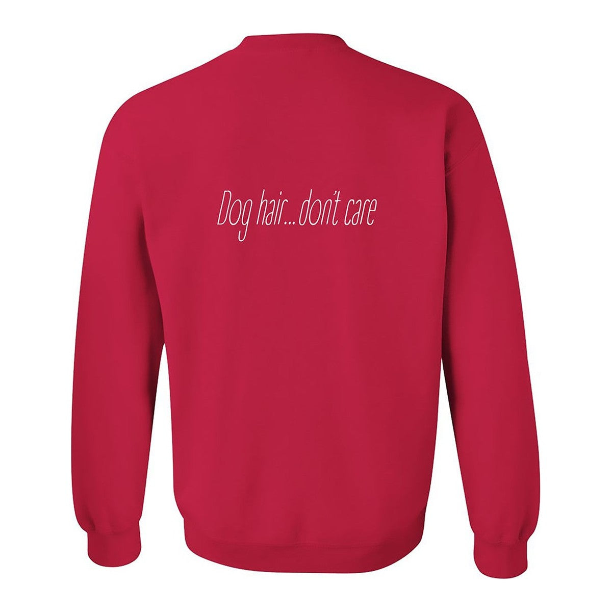 Sweatshirt, Dog Hair, Red, back