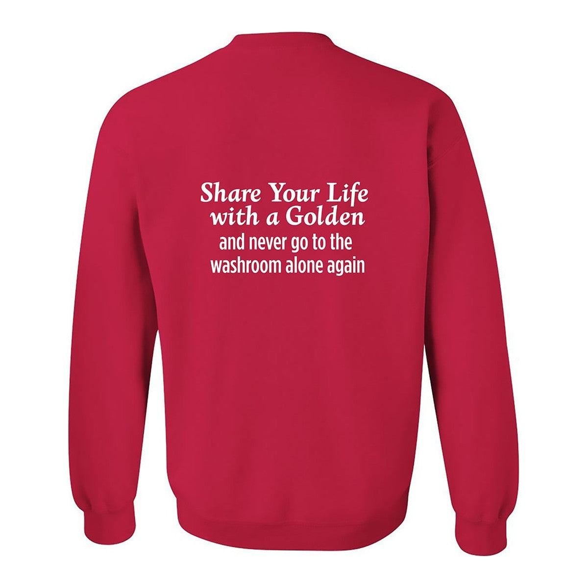Sweatshirt, Share Your Life, Red, back