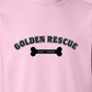 Sweatshirt, Golden Rescue Bone, Pink, saying close-up