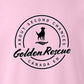 Sweatshirt, Golden Rescue Crest, Pink, saying close-up
