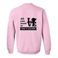 Sweatshirt, All You Need Is Love, Pink, back