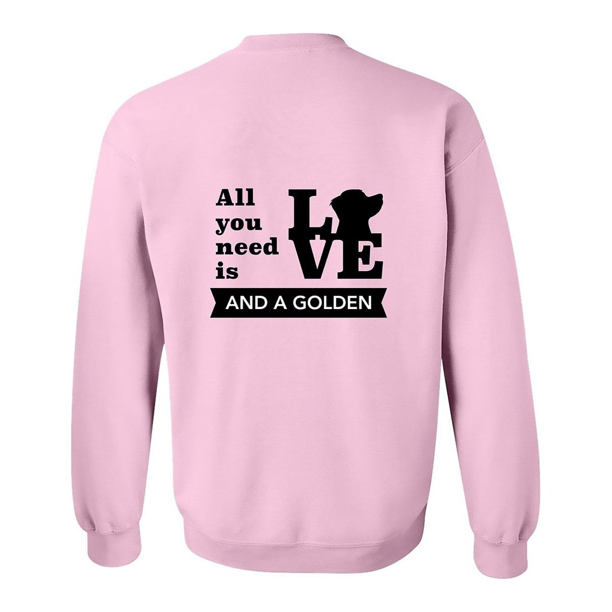 Sweatshirt, All You Need Is Love, Pink, back