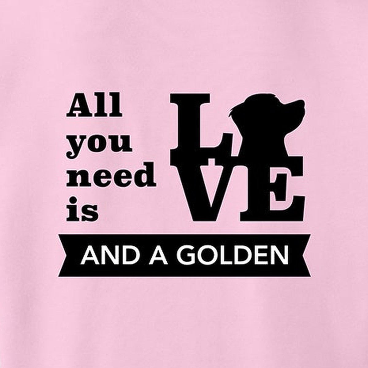 Sweatshirt, All You Need Is Love, Pink, saying close-up