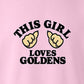Sweatshirt, This Girl, Pink, saying close-up