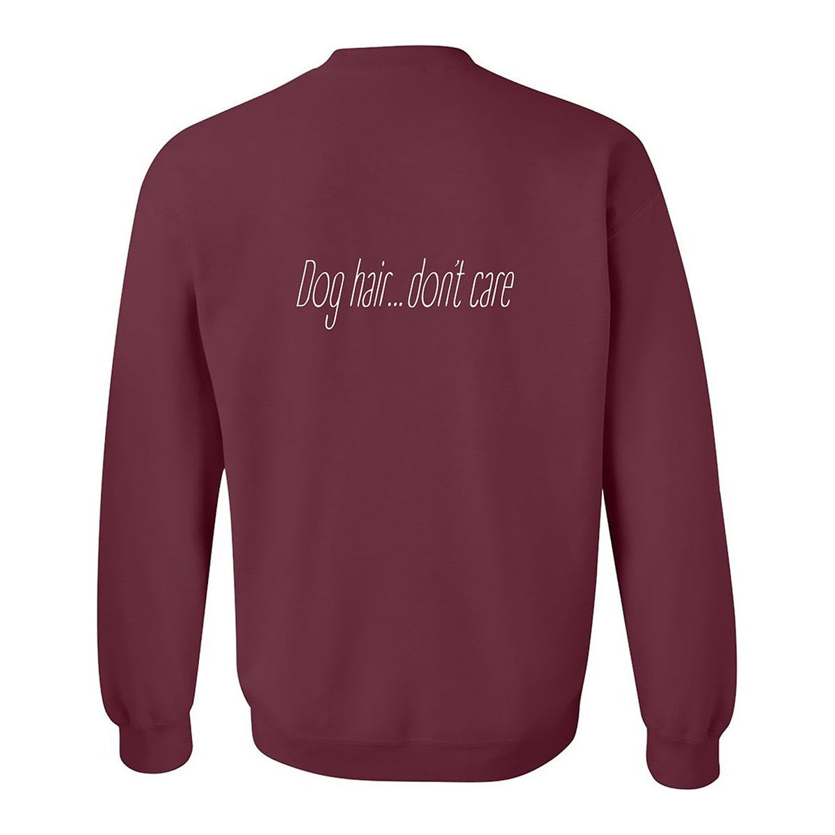 Sweatshirt, Dog Hair, Maroon, back