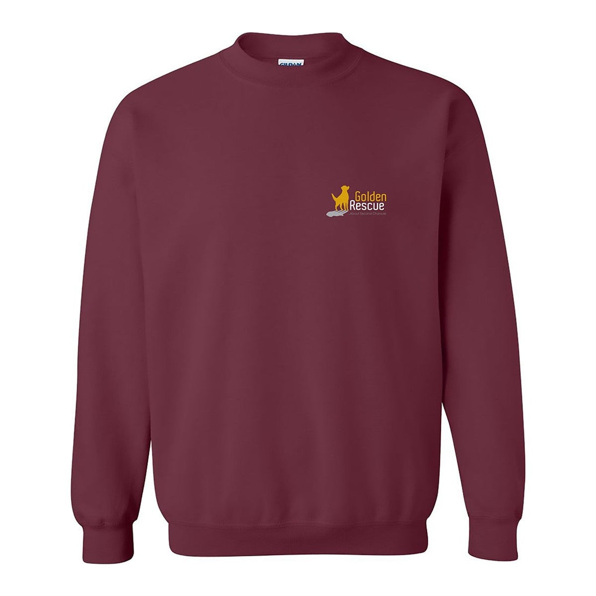 Sweatshirt, Golden, Maroon, front