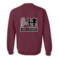 Sweatshirt, All You Need Is Love, Maroon, back