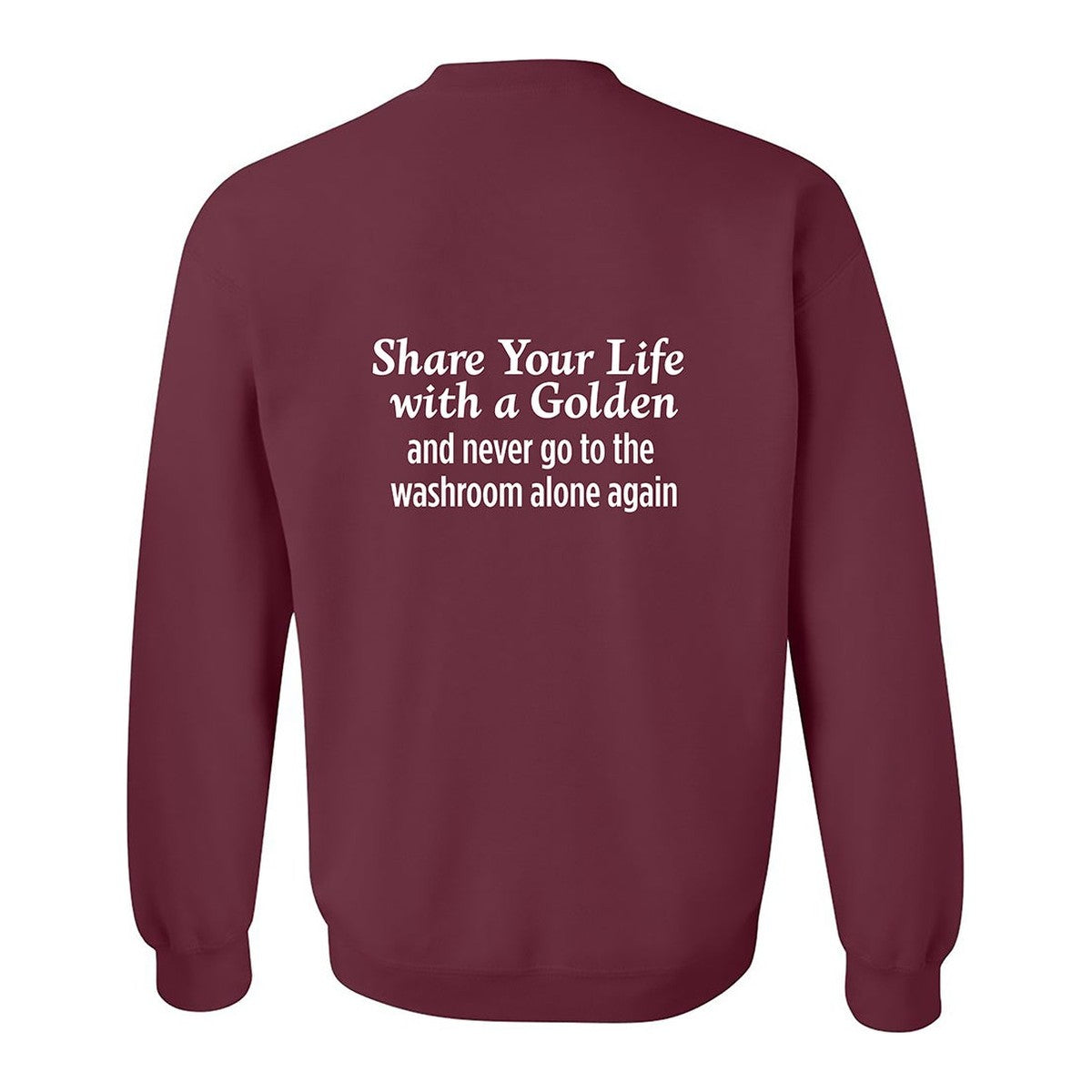 Sweatshirt, Share Your Life, Maroon, back