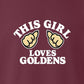 Sweatshirt, This Girl, Maroon, saying close-up