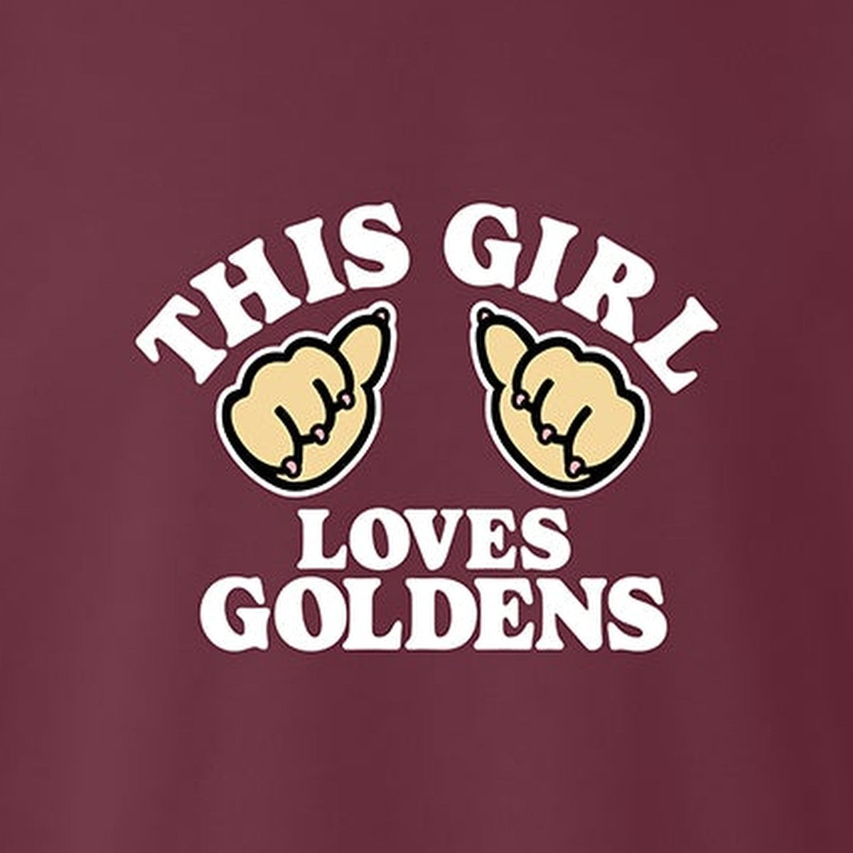 Sweatshirt, This Girl, Maroon, saying close-up