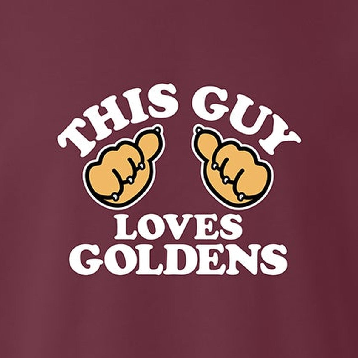 Sweatshirt, This Guy, Maroon, saying close-up