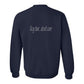 Sweatshirt, Dog Hair, Navy, back