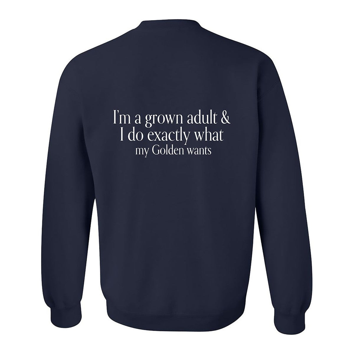 Sweatshirt, Grown Adult, Navy, back