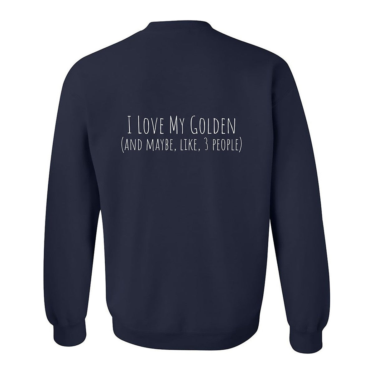 Sweatshirt, Love My Golden, Navy, back