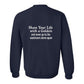 Sweatshirt, Share Your Life, Navy, back