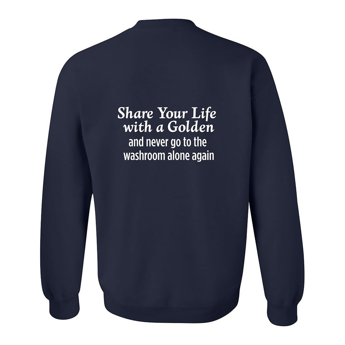 Sweatshirt, Share Your Life, Navy, back