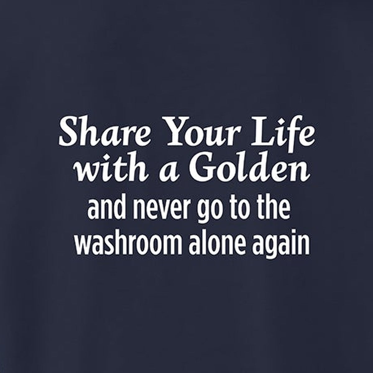 Sweatshirt, Share Your Life, Navy, saying close-up