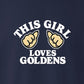 Sweatshirt, This Girl, Navy, saying close-up