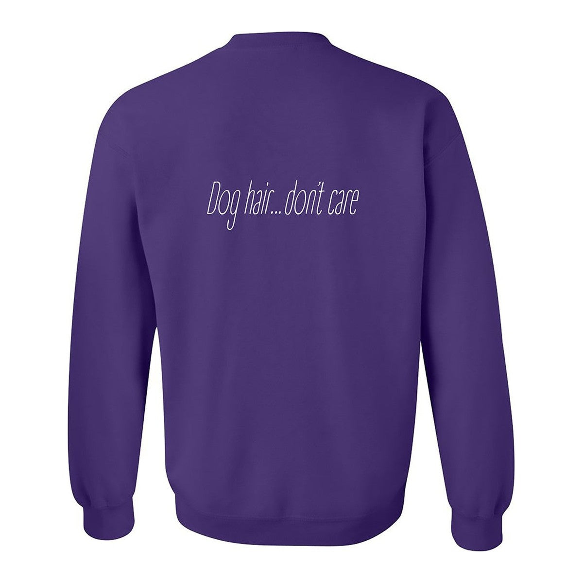 Sweatshirt, Dog Hair, Purple, back