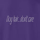 Sweatshirt, Dog Hair, Purple, saying close-up