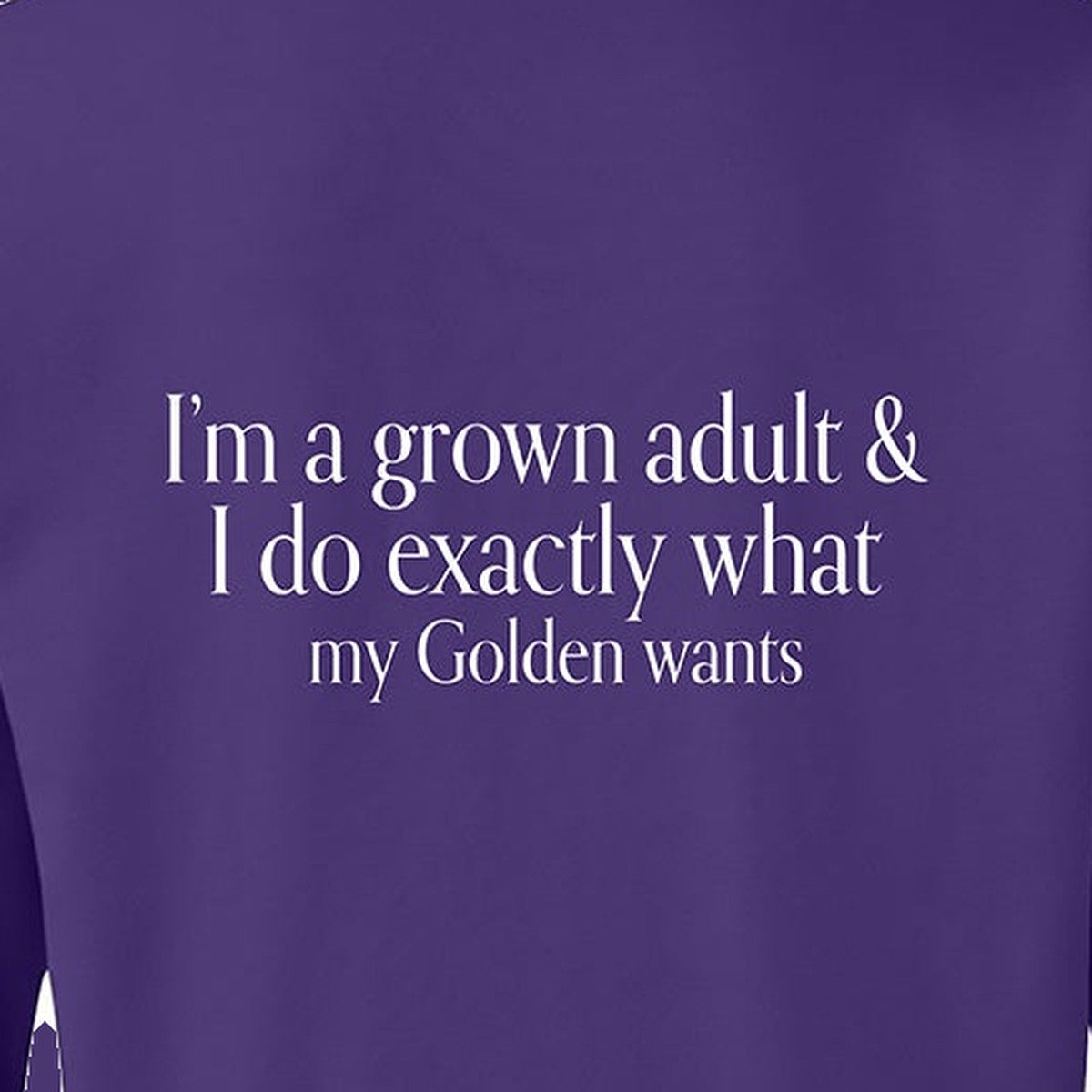 Sweatshirt, Grown Adult, Purple, saying close-up