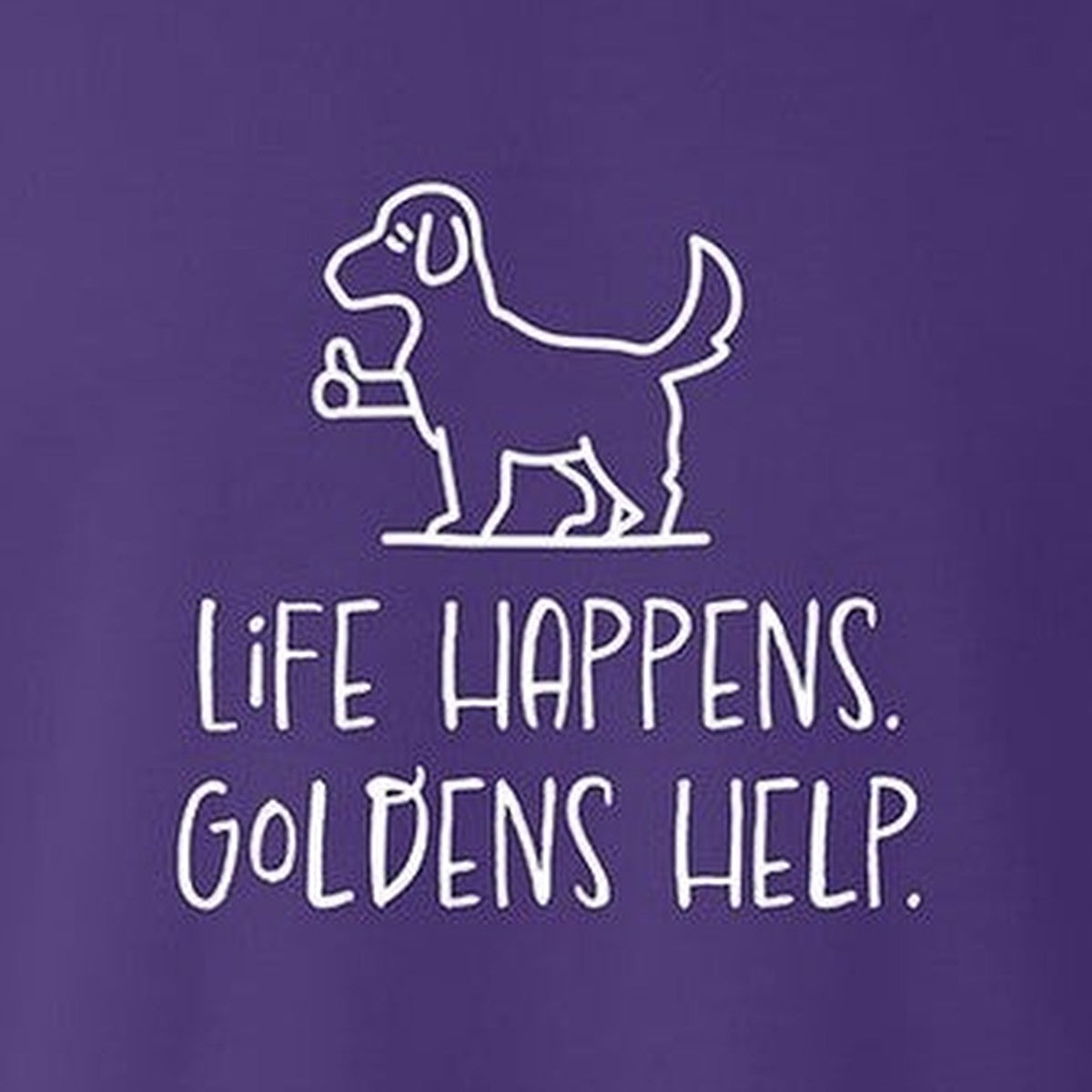 Sweatshirt, Life Happens, Purple, saying close-up