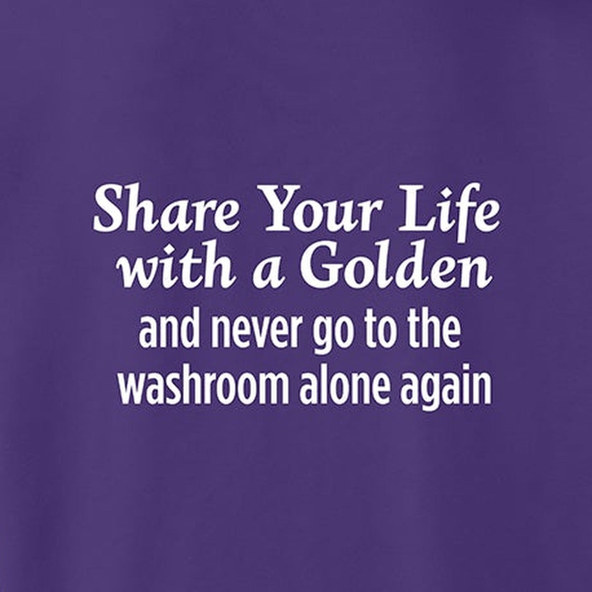 Sweatshirt, Share Your Life, Purple, saying close-up