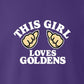 Sweatshirt, This Girl, Purple, saying close-up