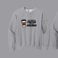 Sweatshirt, Coffee & Golden, Light grey, saying close-up