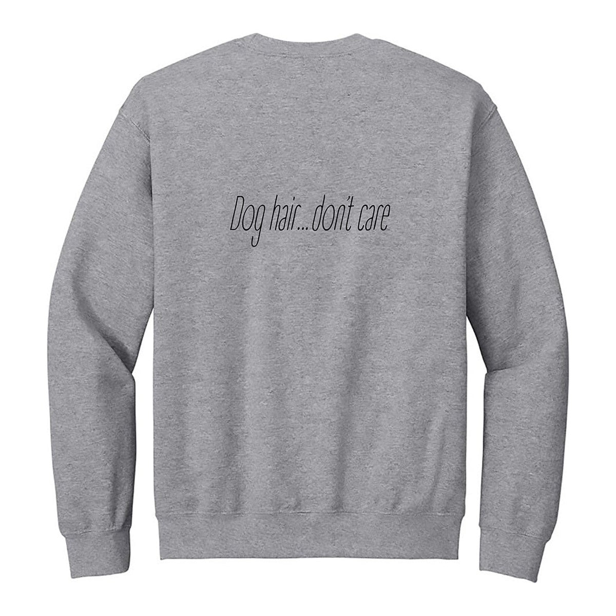 Sweatshirt, Dog Hair, Light grey, back