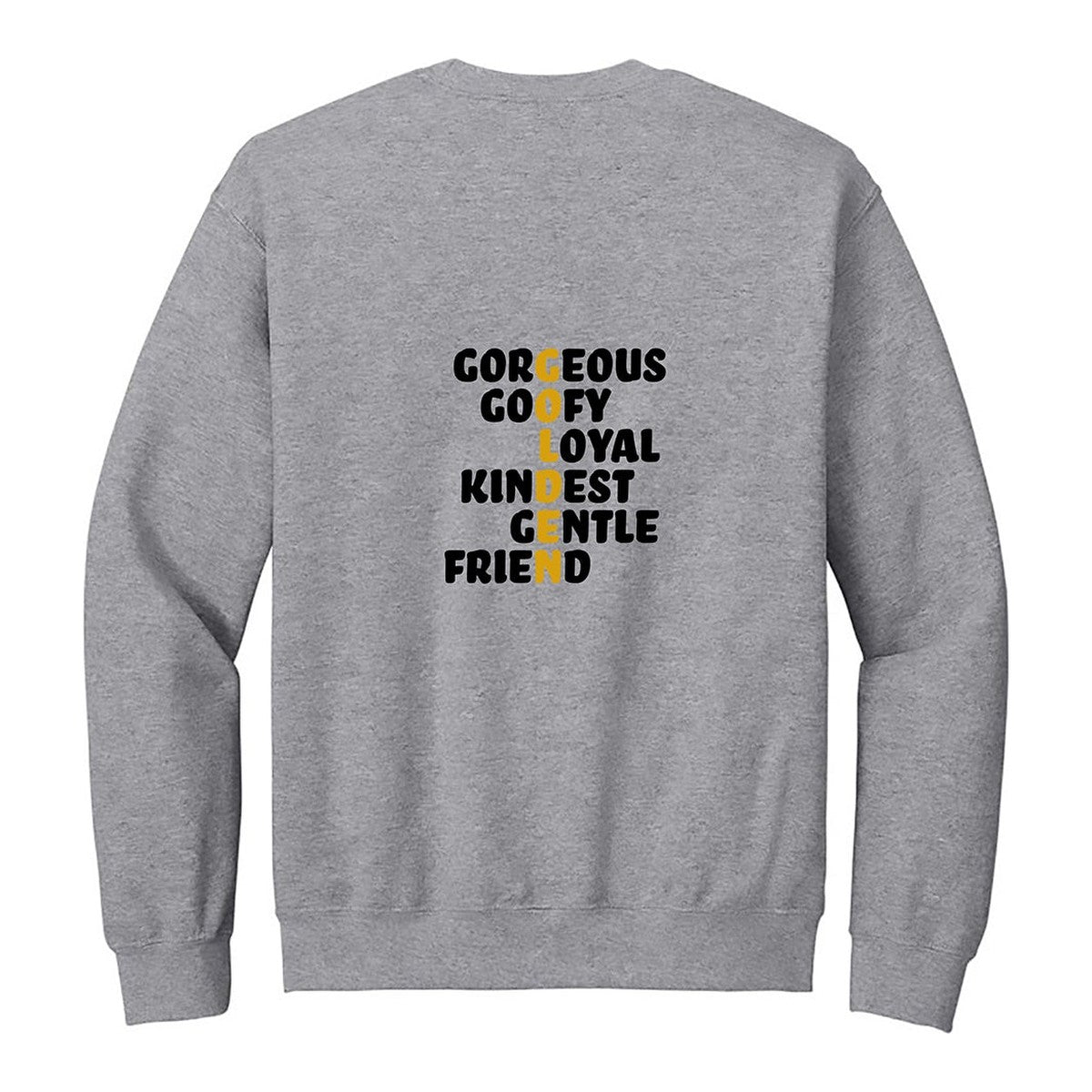 Sweatshirt, Golden, Light grey, back
