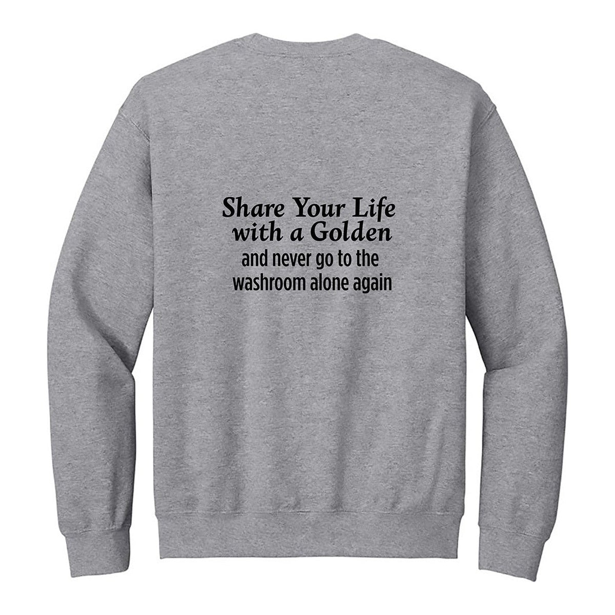 Sweatshirt, Share Your Life, Light grey, back