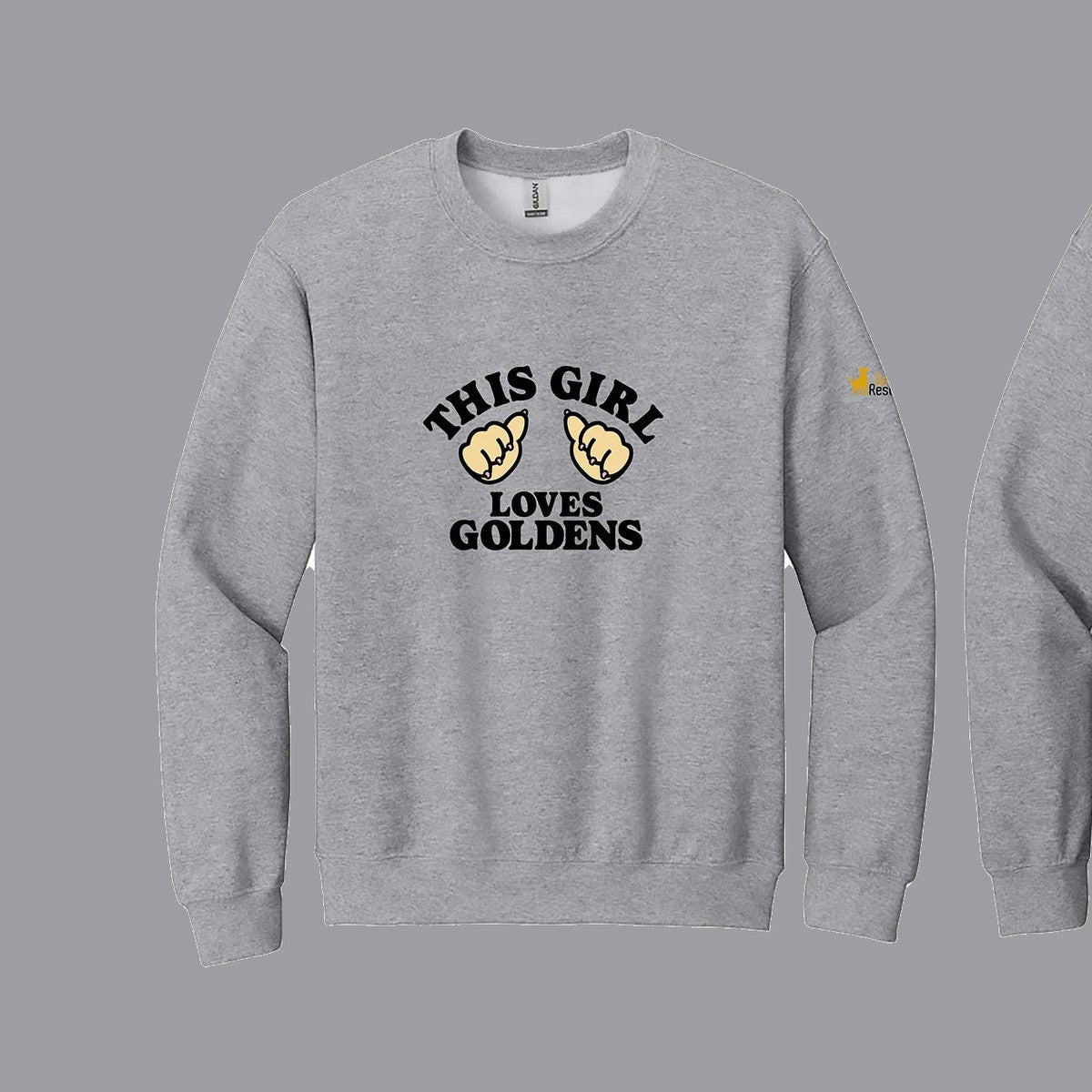 Sweatshirt, This Girl, Light grey, saying close-up