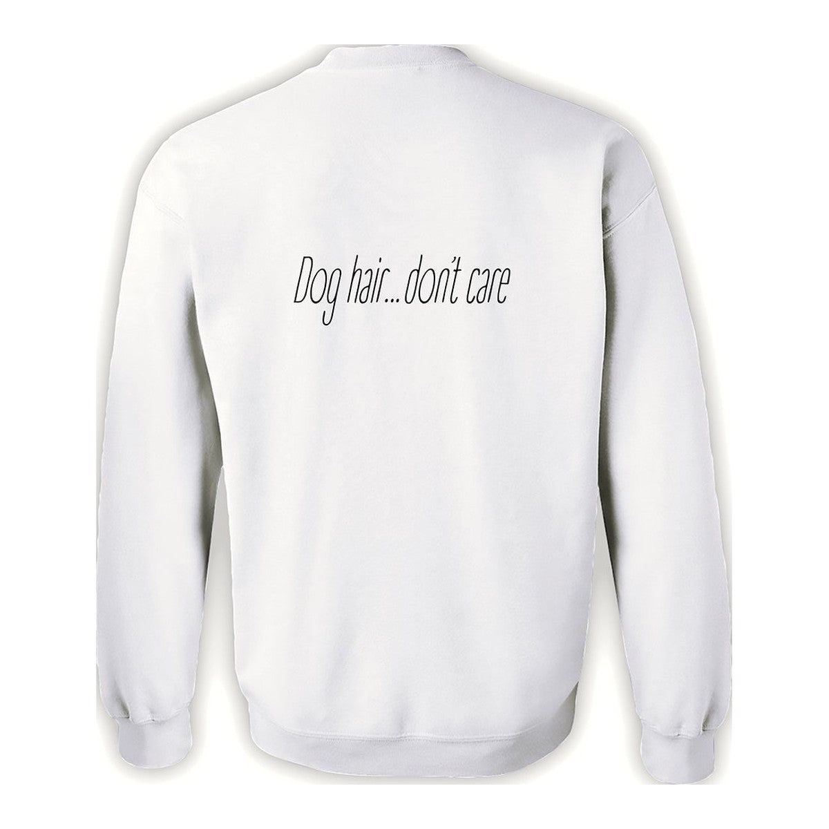 Sweatshirt, Dog Hair, White, back