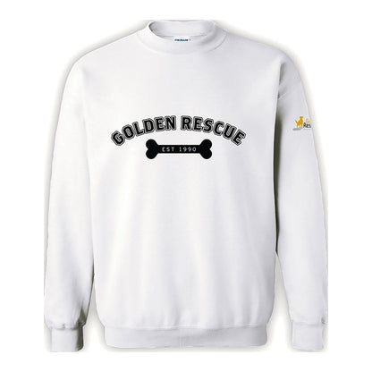 Sweatshirt, Golden Rescue Bone, White, front