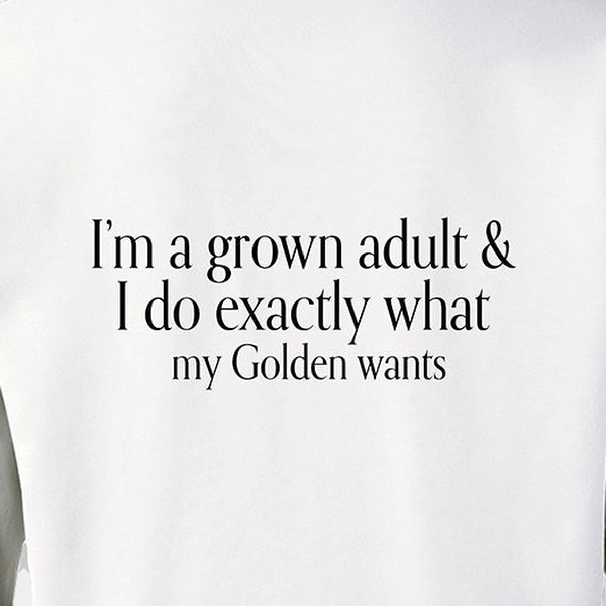 Sweatshirt, Grown Adult, White, saying close-up