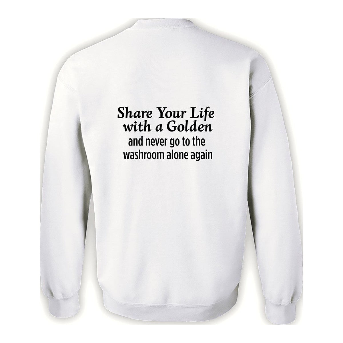 Sweatshirt, Share Your Life, White, back