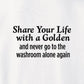 Sweatshirt, Share Your Life, White, saying close-up